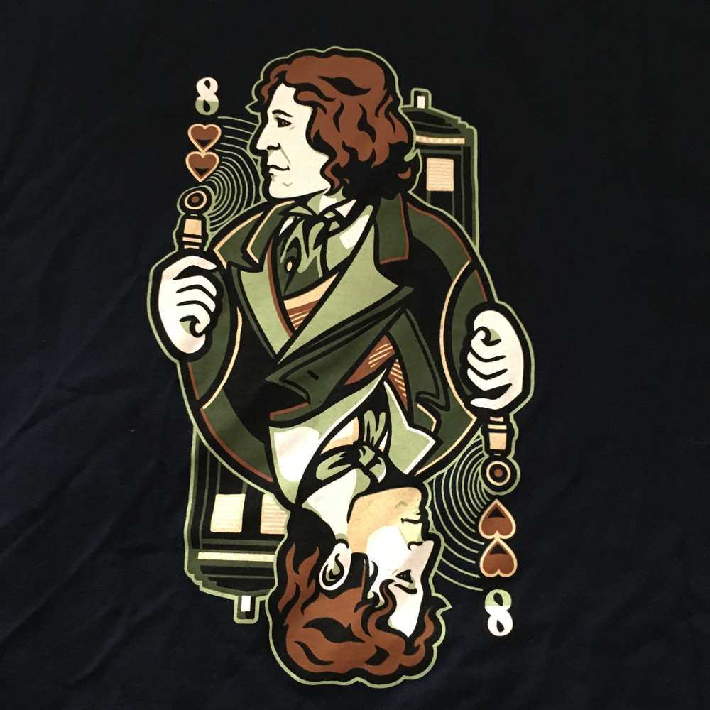 Eighth Doctor playing card t-shirt